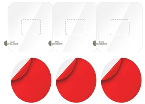 FunWorth Dash Cam Sticky Pad Kit, 6pcs Electrostatic Film & VHB Adhesive Pads - Static Cling Windshield Mount for Car Dashcams, Bubble-Free, Residue-Free Protection (Round-6Pcs)