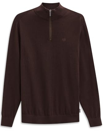 bugatti Men's Troyer Cashmere Pullover, 790-blackberry, XL