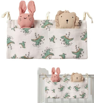 TPZORJX Organizador Cuna,organizador bebe,Colgar Bolsas De Almacenamiento Baby Cuna,Bolso Colgante para Cama de Bebé,Organizador Colgante para Pañales, Organizador de Pañales Junto a La Cama