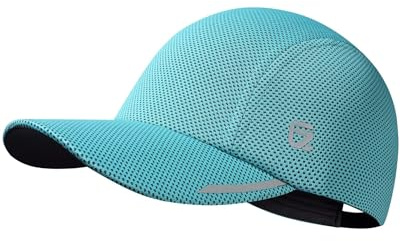 GADIEMKENSD Cooling Men’s Running Hat Performance Mesh Hat - Excellent Ventilation, Lightweight, Reflective Safety. Blue