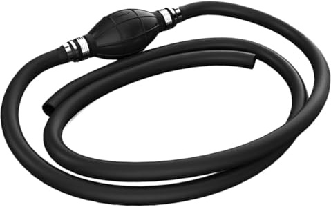 TOYZFRIENDY Car Transfer Hand Pump 10mm Rubber Siphon Hose Gasoline Oil Siphon Pump for Petrol and Water Transfer, 390g
