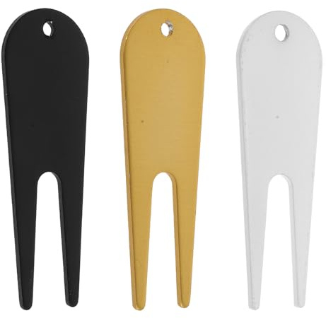 MAGICLULU Set 3 Strumenti Divot Golf in Lega Marcatore per Palline da Golf Forchetta per Riparazione Zolle Impugnatura Ergonomica Attrezzi Portatili per Cura Green e Campo