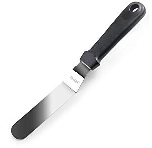 Ibili - 737910E - Spatule Coudée en Acier Inoxydable Ecoprof 10 cm
