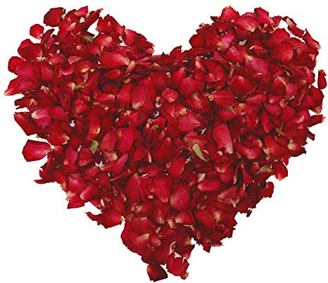 KAIAIWLUO Natürliche Getrocknete Rosenblätter,100 Gramm Trockene Rosenblüte Natürliche Biologisch Abbaubare Echte Blume Trockene Rote Rose Blütenblätter für Fußbad Spa Konfetti Hochzeiten