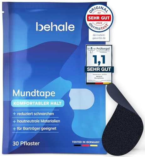 Behale 180 x munplåster mot snarkning som anti-snarkning stöd | Munplåstret sover (muntejp för sömnning) fungerar som en snarkstopp och säkerställer lugna och vilsam nätter.