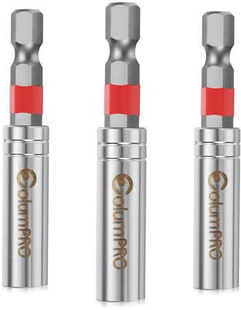ColumPRO Magnetic Bit Holder Set, 3PCS 60mm Drill Bit Holders for Screwdriver Bit.