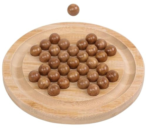 Juego de Perlas de Madera para Ellos, Tablero de - Juego de Simple de Madera, Cerebro teasers conectar Perlas Juguetes clásicos de Strategy Family Fun Toy