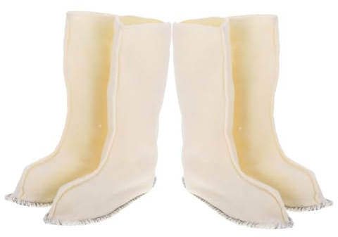 SHINEOFI 2 Paires Doublures De Bottes Thermiques Amovibles pour Femmes Et Hommes Doublure en Peluche Courte Chaussures De Pluie Et Marche Confortables