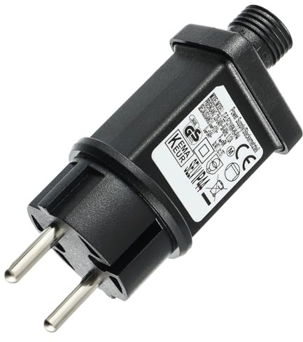 SIGANDG 31V 6W Spina Trasformatore, IP44 Trasformatore LED Adattatore Alimentatore, 8 modalità con funzione di memoria e timer per illuminazione natalizia luci di Natale luci fiabesche