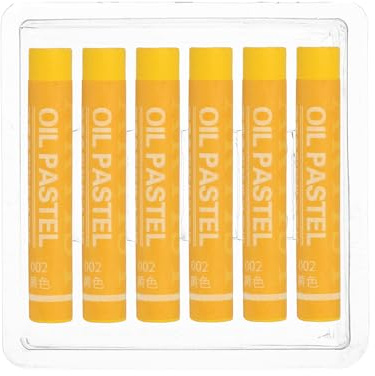 PATIKIL Pastelli A Olio Gialli 6Pcs Matite Colorate A Olio Morbide Crema Bastoncini Materiali Artistici Per Pittura Disegno Sfumatura Graffiti Per Principianti Artisti