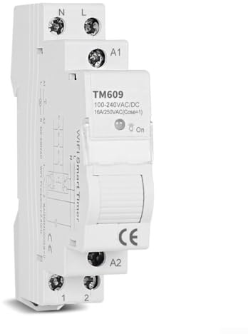 TM609 Interruptor de temporizador inteligente, para Tuya APP Interruptor de temporizador de riel inalámbrico CA 100-240 V para control remoto inalámbrico de hogar inteligente