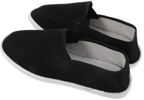 Healifty Chaussures de Taï- Professionnelles Chaussures de Kung-fu Hommes en Tissu Noir, Respirantes et Flexibles, 42, pour Arts Martiaux et Usage Quotidien