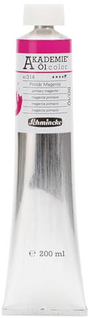 Schmincke – AKADEMIE® Öl color, feine Künstler-Ölfarben, Primär Magenta, 41 314 015, 200 ml Tube, höchst lichtecht, Ölmalerei