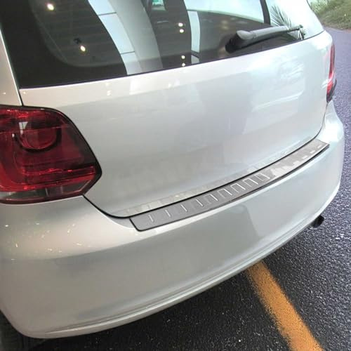 OMAC Ladekantenschutz Stoßstange kompatibel mit VW Polo Schrägheck 2009-2017 Chrom Gebürstet