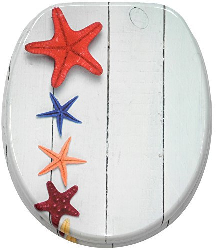 Sanilo WC Sitz mit Absenkautomatik, hochwertiger Toilettendeckel, einfache Montage, stabile Scharniere, Florida