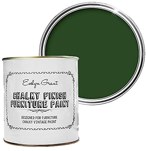 Evelyn Grant Chalky Finish Furniture Paint 1L (Winter Green)