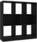 vidaXL Bücherregal mit 8 großen Fächern Standregal Aktenregal Wandregal Raumteiler Raumtrenner Regal Schwarz 97,5x29,5x100cm Holzwerkstoff