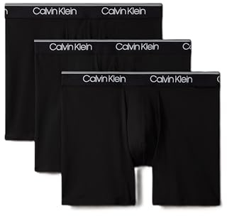 Calvin Klein Men's Micro Stretch 3-Pack Boxer Brief, 3 Black, M