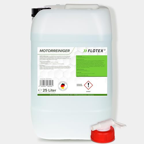 Flotex® 25L Motorreiniger - Konzentrat – Reiniger-Konzentrat für den Motor - Motorraum Reiniger & Entfetter - Motorsystemreiniger & Pflege von Auto, Motorrad & anderen Kfz