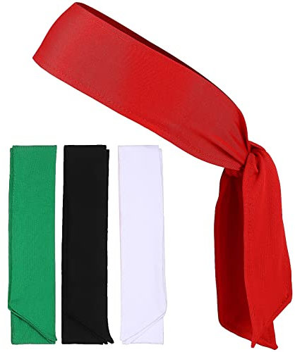 Sport Stirnband, 4 Verstellbare Elastische Bandana Stirnbänder, Tennis Headband Laufen Stirnband, Dehnbares Stirnband
