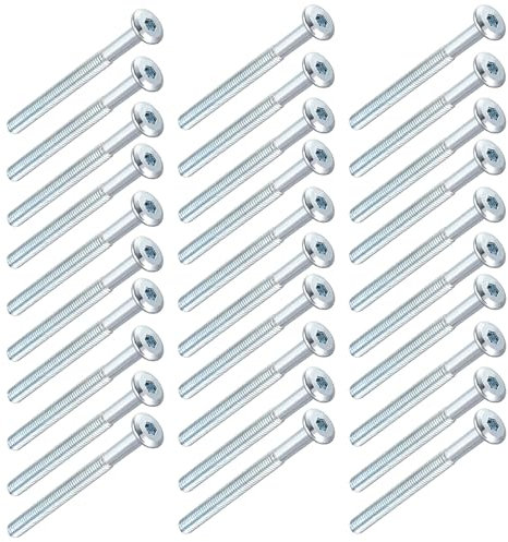 30 tornillos de cabeza cilíndrica de seis hojas M6*90mm, muebles, camas y sillas