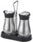 Salz und Pfefferstreuer Set, Salzstreuer Gewürzflaschen Klein aus Glas und Edelstahl, Gewürzstreuer Küchenzubehör, Gewürzflaschenbehälter Silber für Küche, Unterwegs, Wohnmobil, BBQ Nachzufüllen