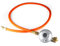 Generisch Gas pressure regulator, gas pressure regulator with hose, hose length 0.8 m, ideal for camping, caravans, gas barbecues etc.