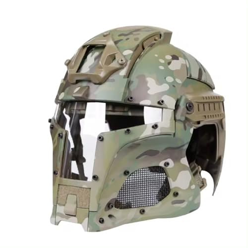 TS TAC-SKY Casco Modulare in ABS for Casco Medievale in Ferro da Guerriero for attività All'aperto, Oggetti di Scena for Film(HL-97-CP)
