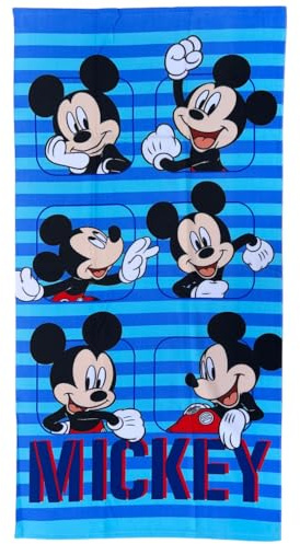 CARTOON Disney Mickey Mouse Beach Towel Microfibre Polyester for Children 245gsm Size 70 x 140 cm Beach Pool