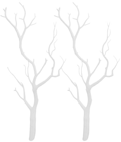 VALICLUD 2 Ramas de árbol Artificiales White Decorativas para jarrones, Ramas largas de imitación para hogar y Oficina, decoración de Fiestas
