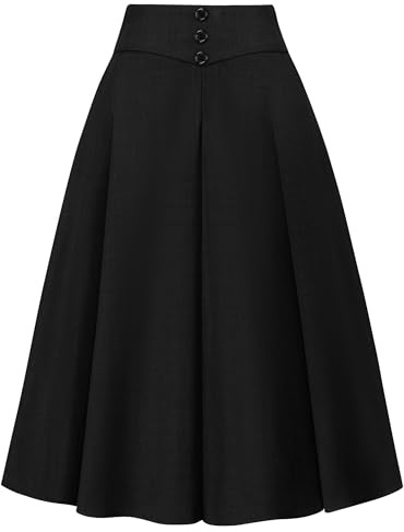 WedTrend Women's Midi Skirt for Women Flowy Long Vintage Skirts