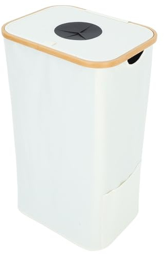 BESPORTBLE Foldable Recycling Bin with Lid 105l Large Bottle Storage Container Removable Inner Bag Oxford Fabric Bottle Organizer for Kitchen and Home Waste Sorting