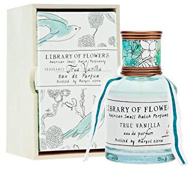 Library of Flowers True Vanilla Eau de Parfum, 1.69 Fl. Oz., Bergamot, Dark Vanilla, & Amber Scented Women's Perfume, Luxury Fragrance Spray for Women