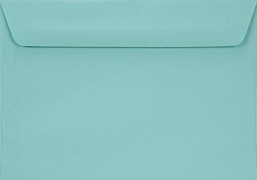 Netuno 25 Brief-Kuverts Hell-Blau DIN C6 114x 162 mm 90g Burano Azzurro farbige Briefumschläge Blau C6 für Einladungen Hochzeit Geburtstag Weihnachten