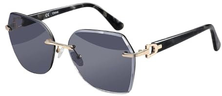 ZENOTTIC Randlose Sonnenbrille für Damen mit übergroßen geometrischen Diamant-Schliff-Verlaufsgläsern und UV-Schutz