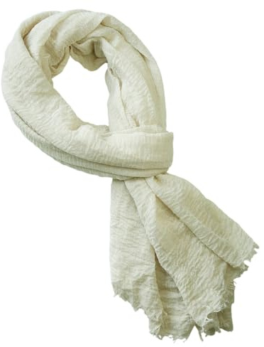 Chapeau-tendance Cheche froissé uni écharpe foulard 180 X 90 cm