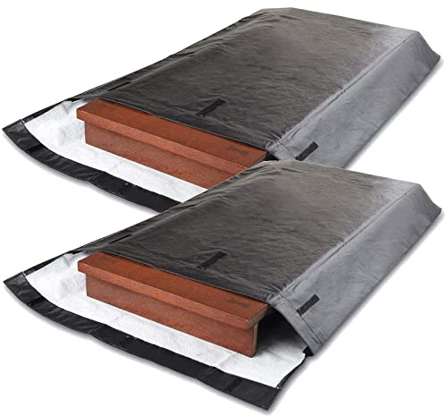 ROSROSE Table Leaf Storage Bag Padded 2 Pack, Heavy Duty Dining Table Leaf Bag, 51'' x 28'' Thick Flannel Backing Dining Table Cover Protector, Scratch Resistant, Fit 50''x 26'' Table Leaves
