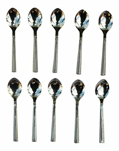 Buystarget 20x Tea Spoon Cutlery Replacement Teaspoons Tea Spoons Stainless Steel Silver