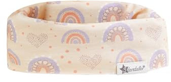 Sterntaler Schlauchschal Regenbögen - Loop Schal aus Flammgarn Jersey mit feinem Regenbogen Print - Halstuch - hautsympathischer Baby und Kinder Halswärmer - Mädchen Bekleidung - zartrosa, Größe 2