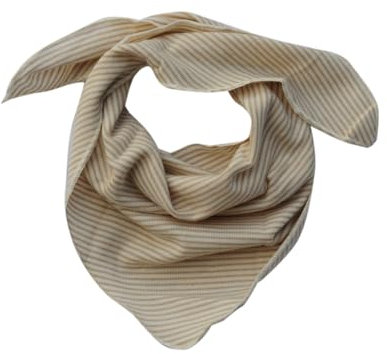 Lilano, Baby Ringel Dreieckstuch, 70% Wolle (kbT), 30% Seide, 210 gr./m² (Sand/Natur)