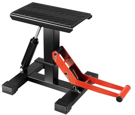 Levkitch Supporto Idraulico per Moto, Altezza di 25 – 40 cm Sollevatore per Moto Bike Stand, Sgabello di Manutenzione per Motocross, Cavalletto di Sollevamento carico Massimo 400 kg