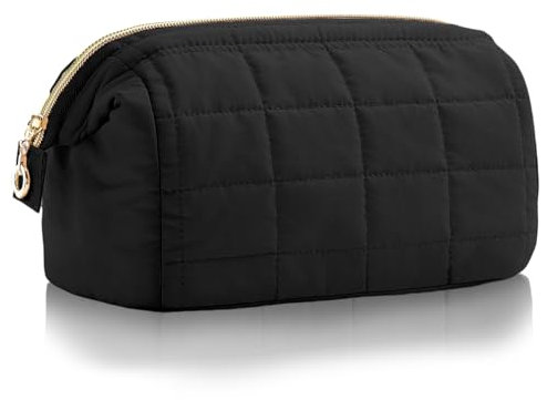 Aucuu Kulturtasche Damen, Make-up Tasche, Kosmetiktasche, Kulturbeutel, Schminktasche, Reise Make-up-Tasche mit Weit Offener, Reise-Kulturtasche, Makeup Bag für Damen Frauen