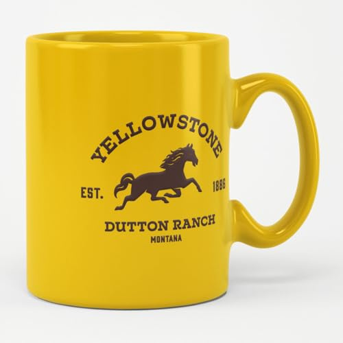 Yellowstone Officially Licensed Dutton Ranch Montana Mug (Yellow)