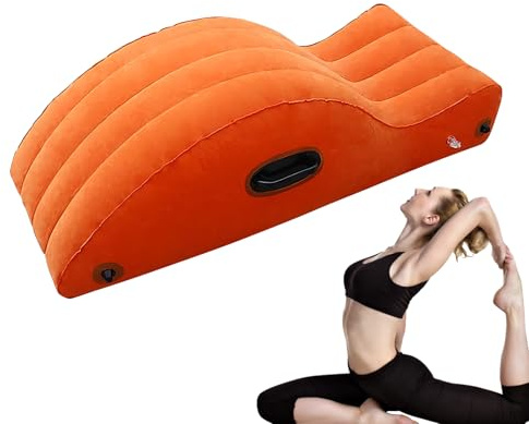 Chaise de yoga pour pilates – Canapé d'exercice réglable, banc pliable, chaise de fitness gonflable, chaise longue d'entraînement portable | Support d'équilibre ergonomique pour salle de sport, studio