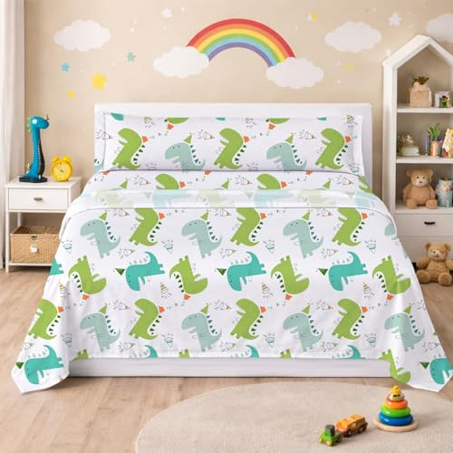 DALINA Juego de Sábanas Infantil 3 Piezas para Cama 90 - Sábanas Bajera Ajustable para Cama 90x190cm, Encimera 165x260cm y 1 Funda de Almohada Larga 45X125 cm, Rosa