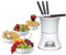 Cilio Schokoladenfondue 10-tlg. , Schokoladen-Fondue-Set aus feuerfestem Hartporzellan , ø 12 cm , Inkl. Fonduetopf, Rechaud, 4 Fonduegabeln, 4 Schüsseln aus Porzellan und 1 Teelicht