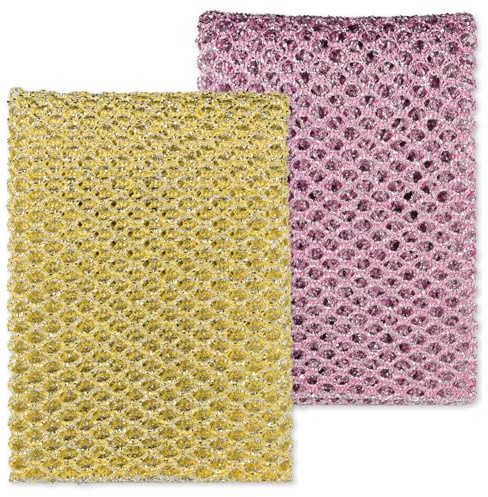 Olivia tree Rugged Glitter Dish Wash Net Heavy Duty, 2Pcs - Premium Non-Scratch Scouring Pads for Durable Cleaning - Glitter Kitchen Mesh Dish Cloth Set for Effective Dishwashing and Pan Scrubbing