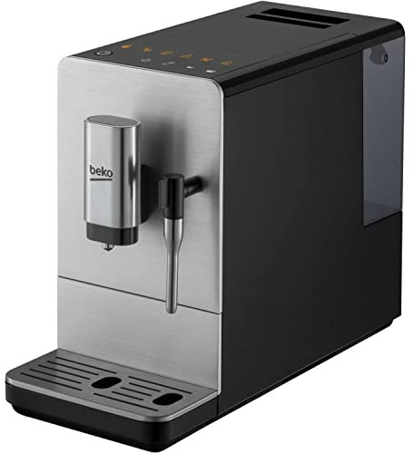 Beko 8814253200 Bean to Cup Coffee Machine CEG5311X 19 Bar Pressure-Stainless Steel, Includes Steam Nozzle for Milk Frothing, One Touch LCD Control & Removable 1.6L Water Tank, 1.6 liters