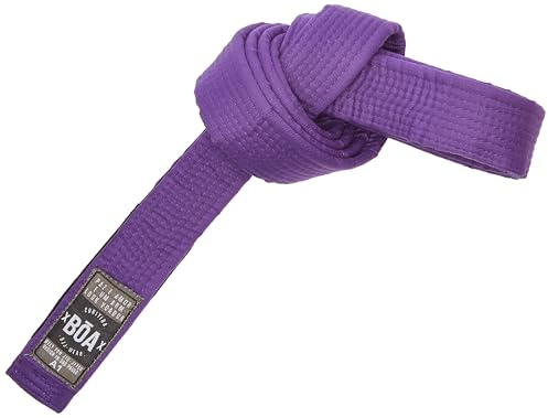 Bõa Ceinture de Brazilian Jiu Jitsu BJJ pour Adultes, Ceinture en Coton Premium Durable pour Uniforme BJJ, Multicolore, Tailles A0, A1, A2, A3, A4, 1 an, 2 an, 4 an