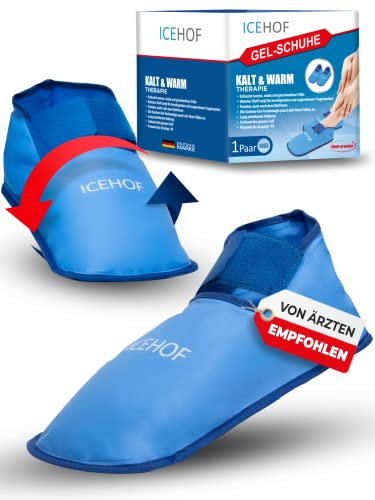 ICEHOF Kühlsocken (1 Paar) Sanfter Stoff – Kühl-Schuhe mit Gel Kältetherapie für Füße Zehen bei Chemo-Therapie Rheuma Eis-Socken Chemo – OneSize Unisex